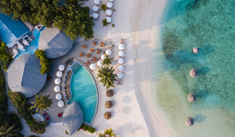 Centara Ras Fushi Resort & Spa-Pool And Beach Birdseye View